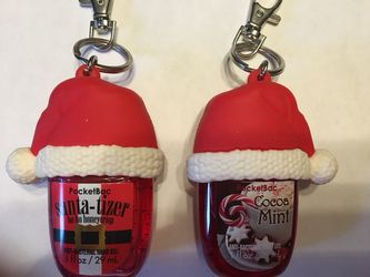 Set/2 hand sanitizer holders with anti bacterial gel