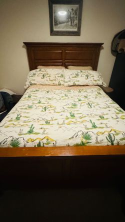 Queen Bed frame, headboard and footboard