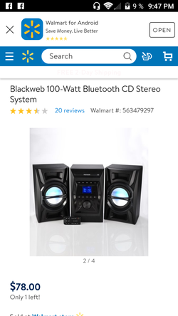 Blackweb 100 wattts bluetooth stereo for Sale in Waukesha WI