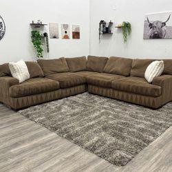 Brown Sectional Couch - Free Delivery