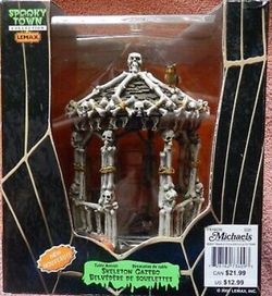 Lemax Spooky Town - SKELETON GAZEBO SKU# 73609 Halloween Decor 2007 Retired