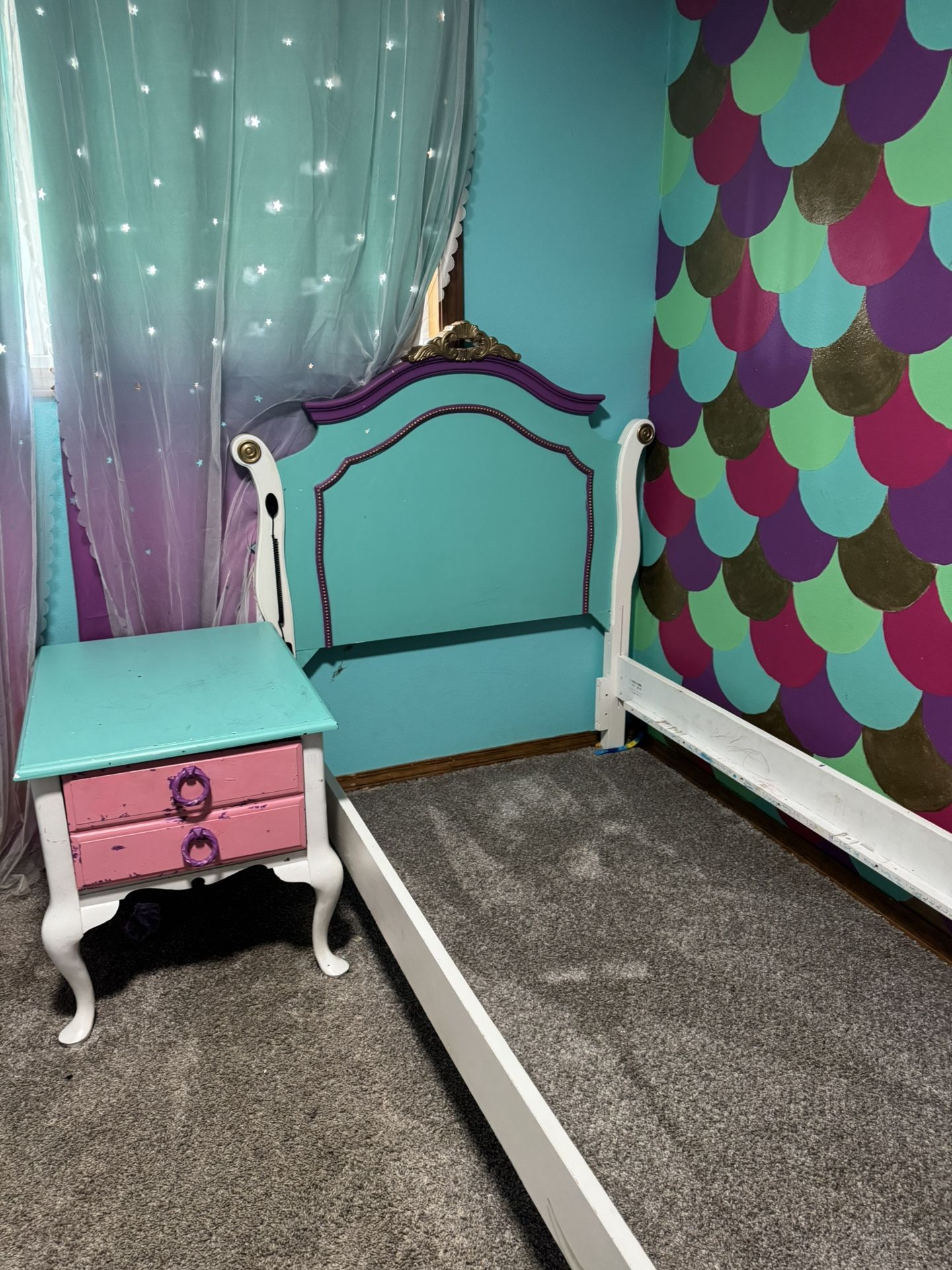 Twin Bed Frame And Nightstand