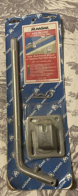 Magma A10-240 Marine Kettle BBQ Mount Side Bulkhead Or Square/Flat Rail Mount NIP