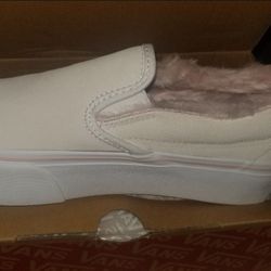 Vans Slip On Fur True White/ Pink