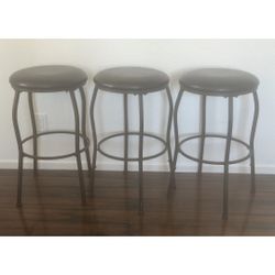Brown 3 Bar Chairs Good Condition