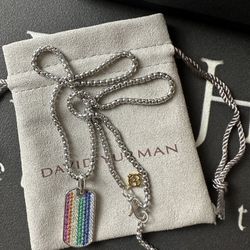 David Yurman Color Dog Charm Pendant 23-Inch Necklace