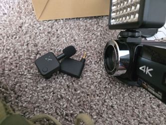 4K Ultra HD Camcorder Kit w/ Mic, Remote, Light & Case