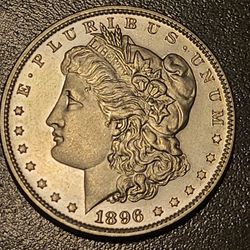 1896 O gem bu morgan dollar 