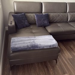 New Leather Sectional 