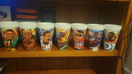 Set of 7 Collectible Sports Player Plastic Cups