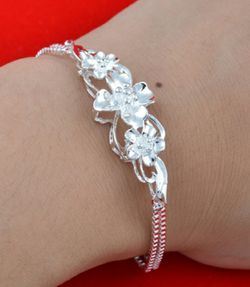 Fashion 925 Sterling Silver Link Chain Bracelet