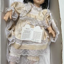 Dolls by Pauline “Kim Yi” – Porcelain Doll in Lace Dress – Box & Tag Included