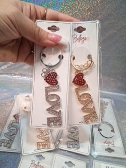 New Rhinestone Love Keychains - $3 each