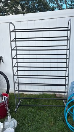 Large Metal Shoe Rack 10-Tier