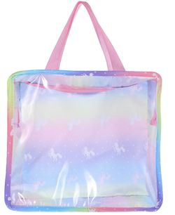 Doll Storage Tote Bag With Unicorns