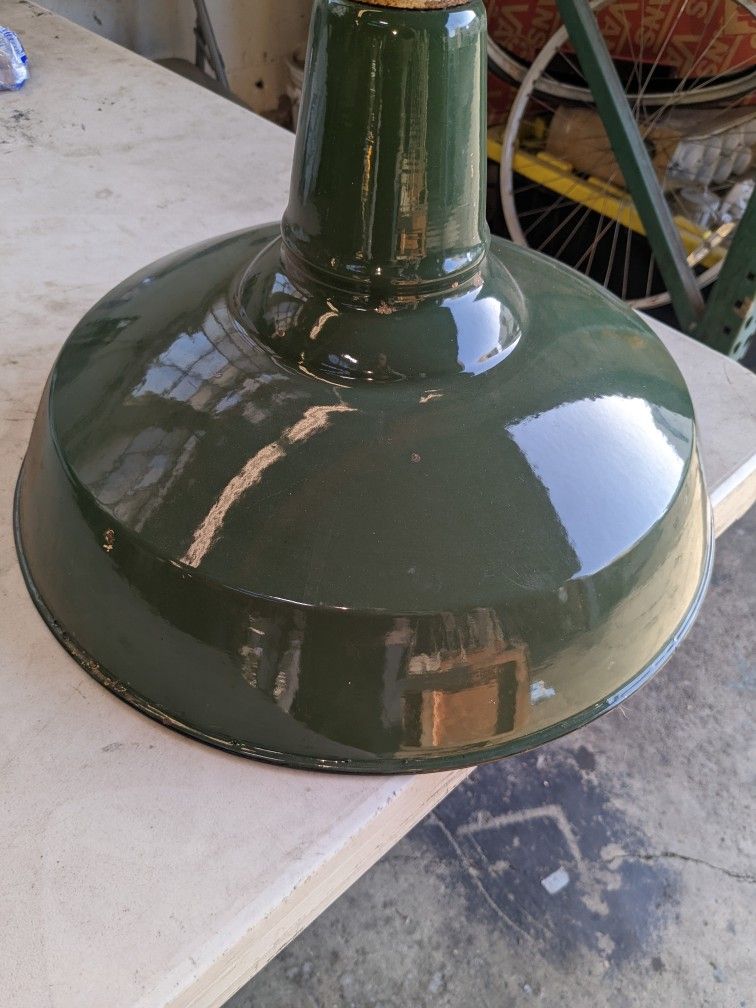 Industrial Green Porcelain Hanging Light Fixtures
