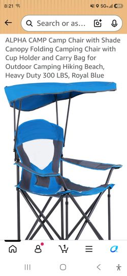 Alpha Camp Folding Camp Chair with Shade Canopy