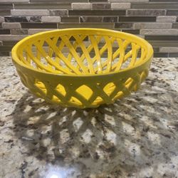 Porcelain Yellow Fruit Bowl