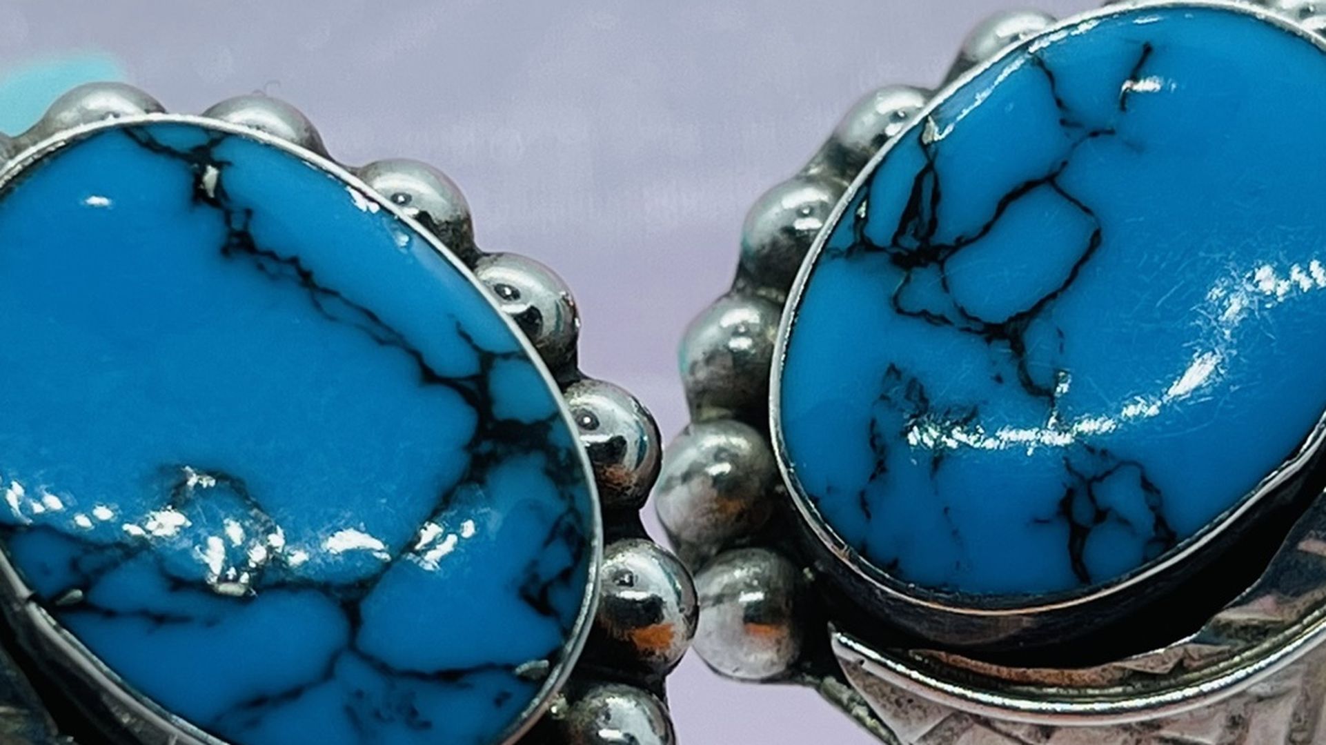 Turquoise silver earrings