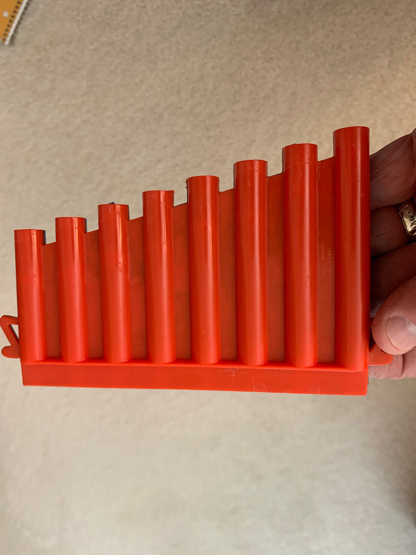 Vintage TOY PLASTIC PANPIPE w/8 PIPES #254 made In Hong Kong—Brand Unknown