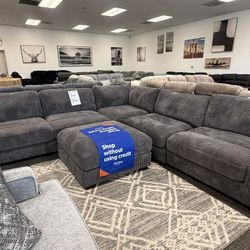 Light Gray XL Sectional Set - FREE Delivery Promo