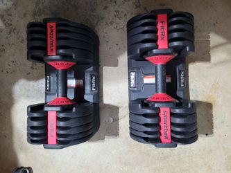 Adjustable dumbbell weight set 52.5lb each