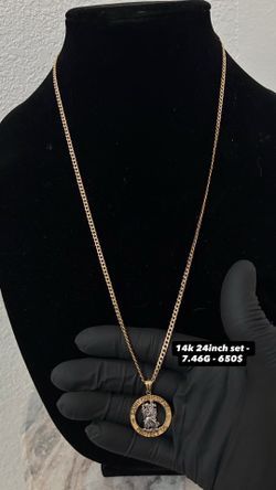 14k gold chain set