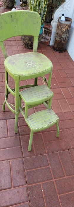Vintage Cosco Step Stool Counter Chair, Circa 1950s