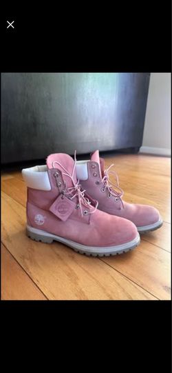 Pink Timberland boots - women 8.5
