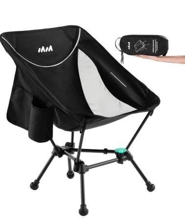 Mission Mountain UltraPort 1-CinchLock Lightweight Camping Chairs 2 Pack, Compact Camp Chair, Portable Chair for Camping, Hiking, and Backpacking