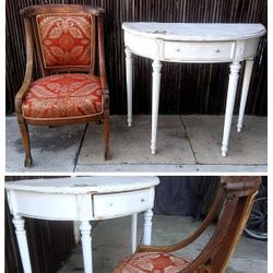 Antique Victorian Chair with Vanity  Table