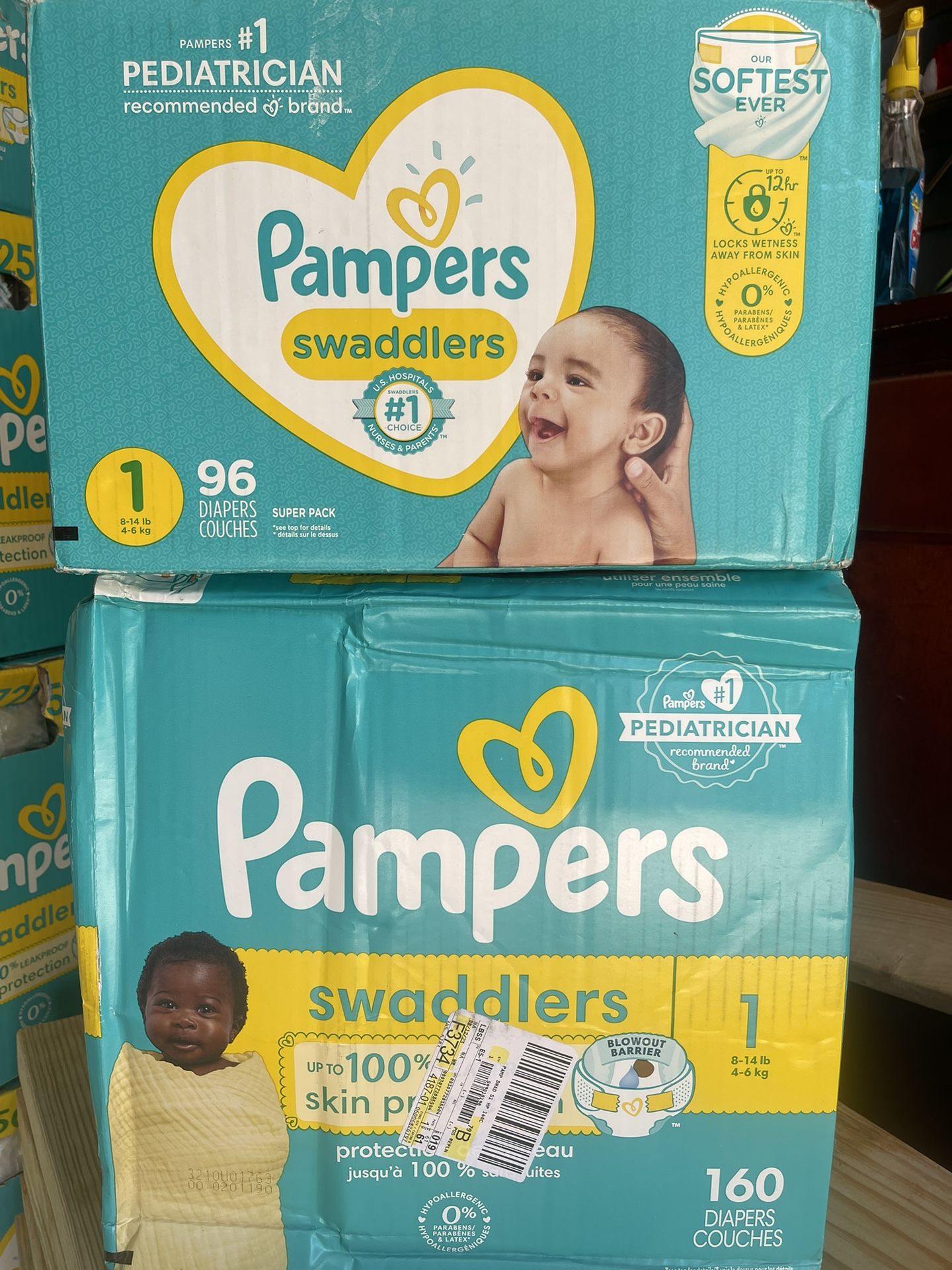 Pampers Swaddlers Size 1 (96 Diapers)