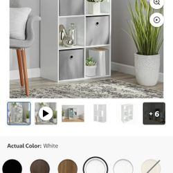 Mainstays 6 Cube Storage Organizer, White