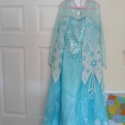 Elsa Costume And Shoes. New Shoes Size 2/3, Disney Store