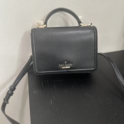 Kate Spade Black Leather Patterson Shoulder Bag