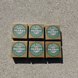6 Bars Surfwax Zoggs Sexwax Surfboard NEW!