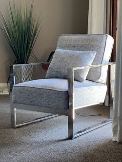 Steel And Canvas Chair With Built-in Usb Port
