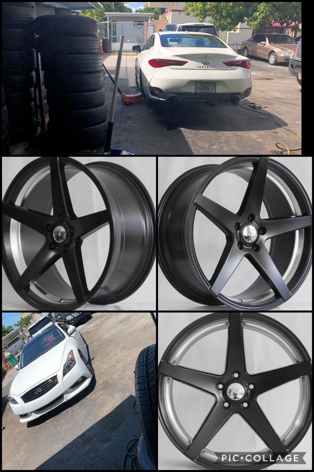 20” rims new Tuner Sateen Black w/Machine inner 5x114 staggered 20x8.5 and 20x9.5 most Infiniti,Nissan,Hyundai