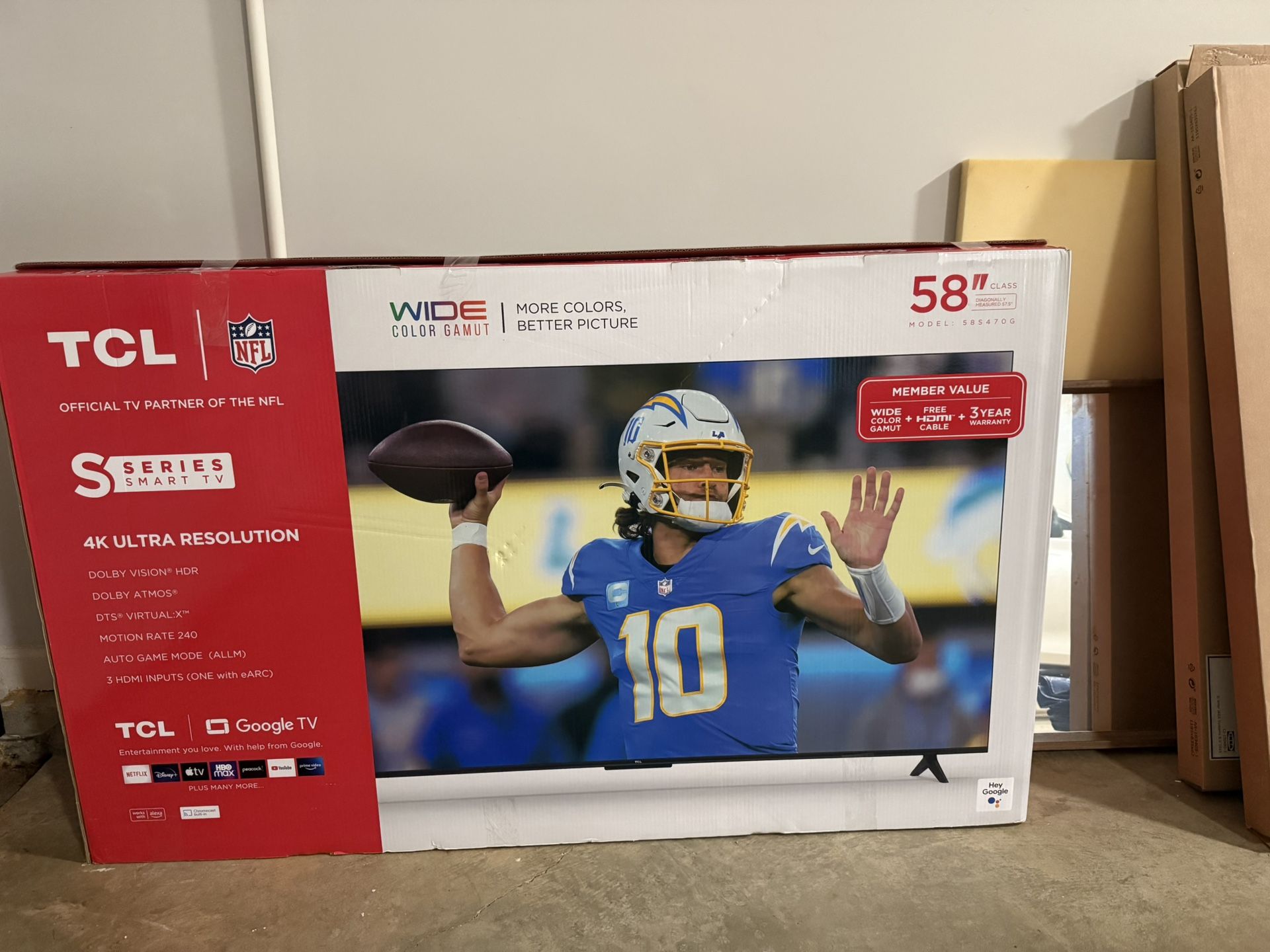 58” TCL S Series Smart TV 4K Ultra Resolution 