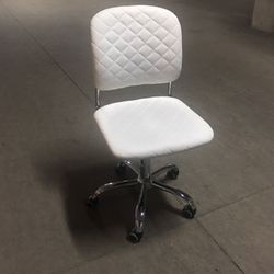 Desk Chair Faux White Leather