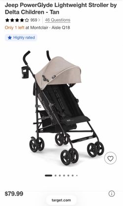 Jeep power glyde lightweight stroller