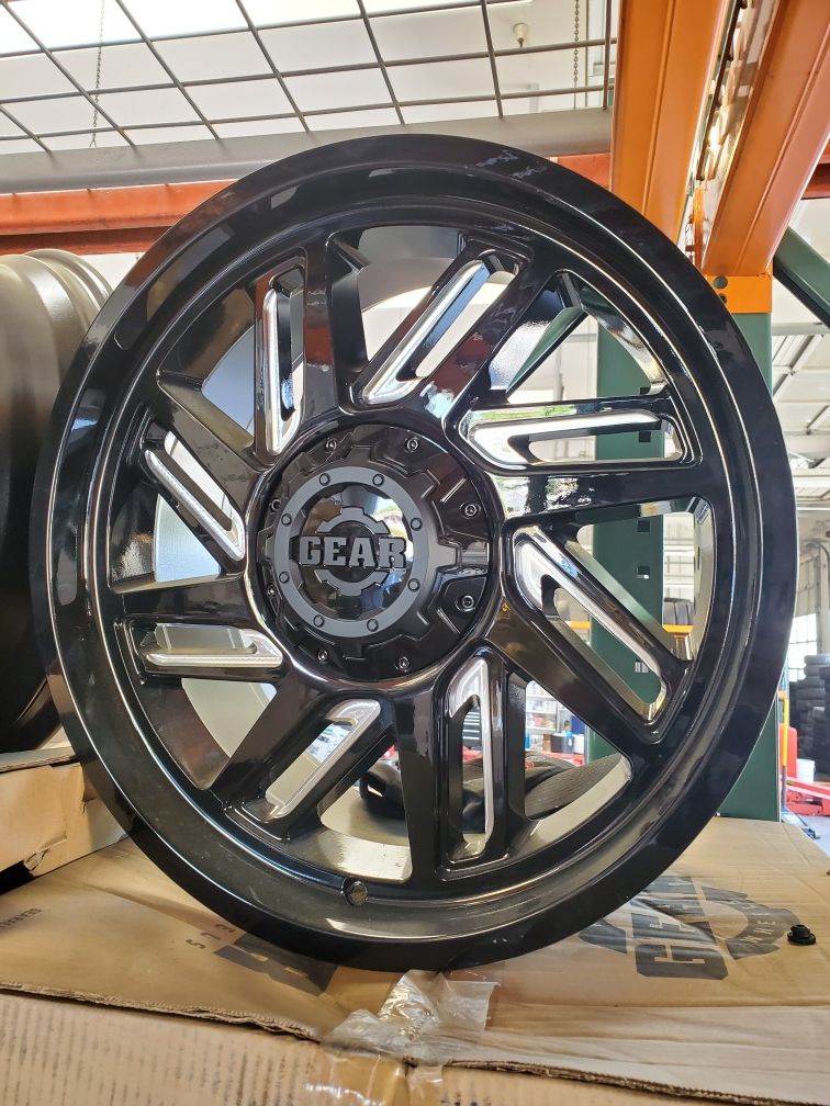 20×9 gear offroad wheels on sale. 6×139.7 & 6×135. Ford f150 chevy silverado 1500 tahoe subarban nissan titan toyota 4runner tacoma tundra gmc truck