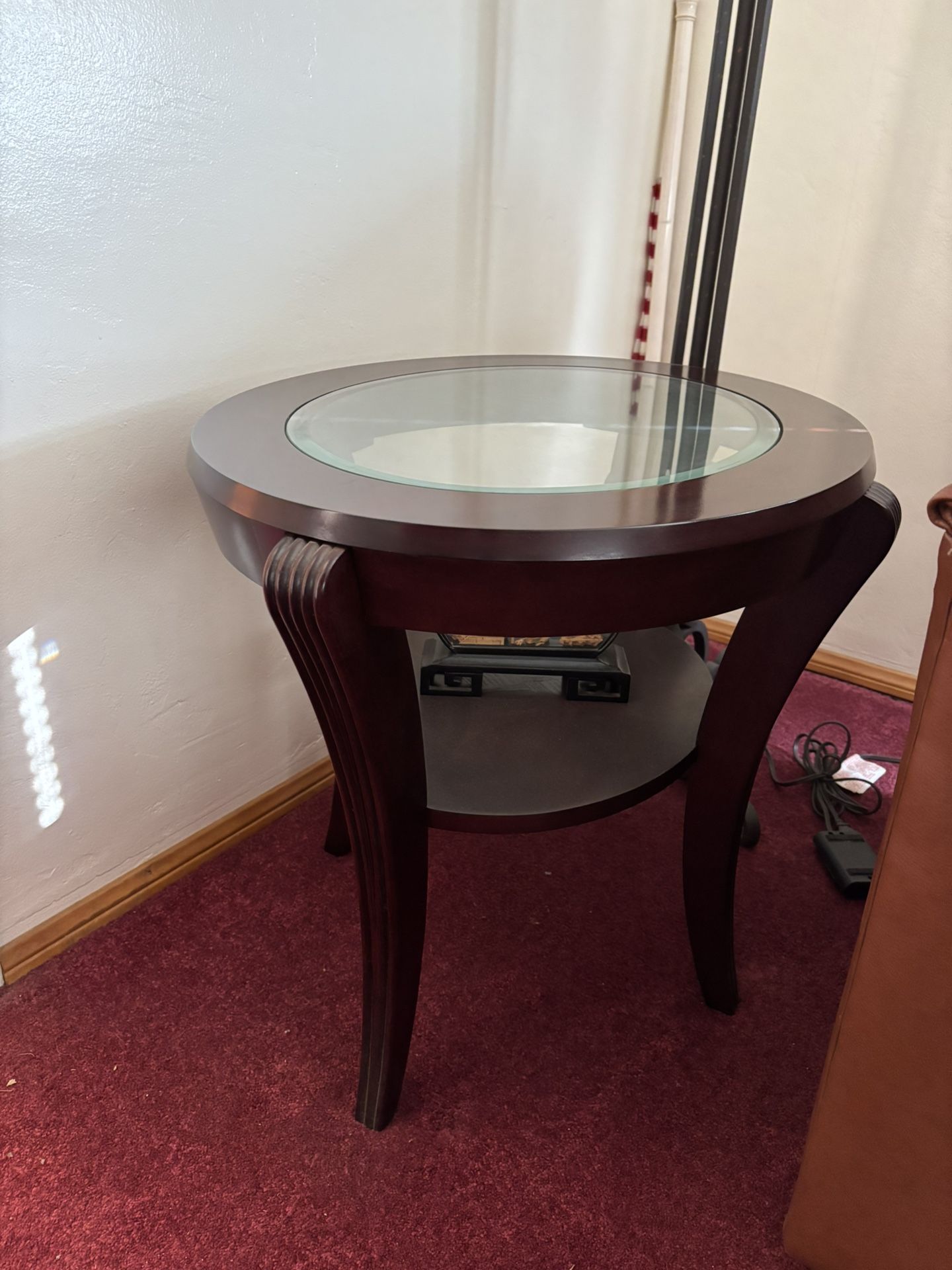 Glass Top End Tables (Set of 2)