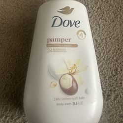 Dove Pamper Body Wash. Shea butter and vanilla, 30.6 fl oz.