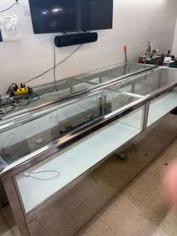 Glass Display Case Counter with Sliding door
