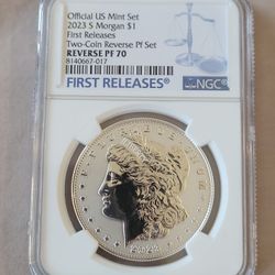2023 Silver Morgan Dollar Reverse Proof 70 From The Two Coin Set