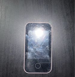 Apple iPhone with Heavily Scratched Screen