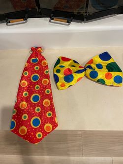 Clown Costume Tie and Bow Tie Set