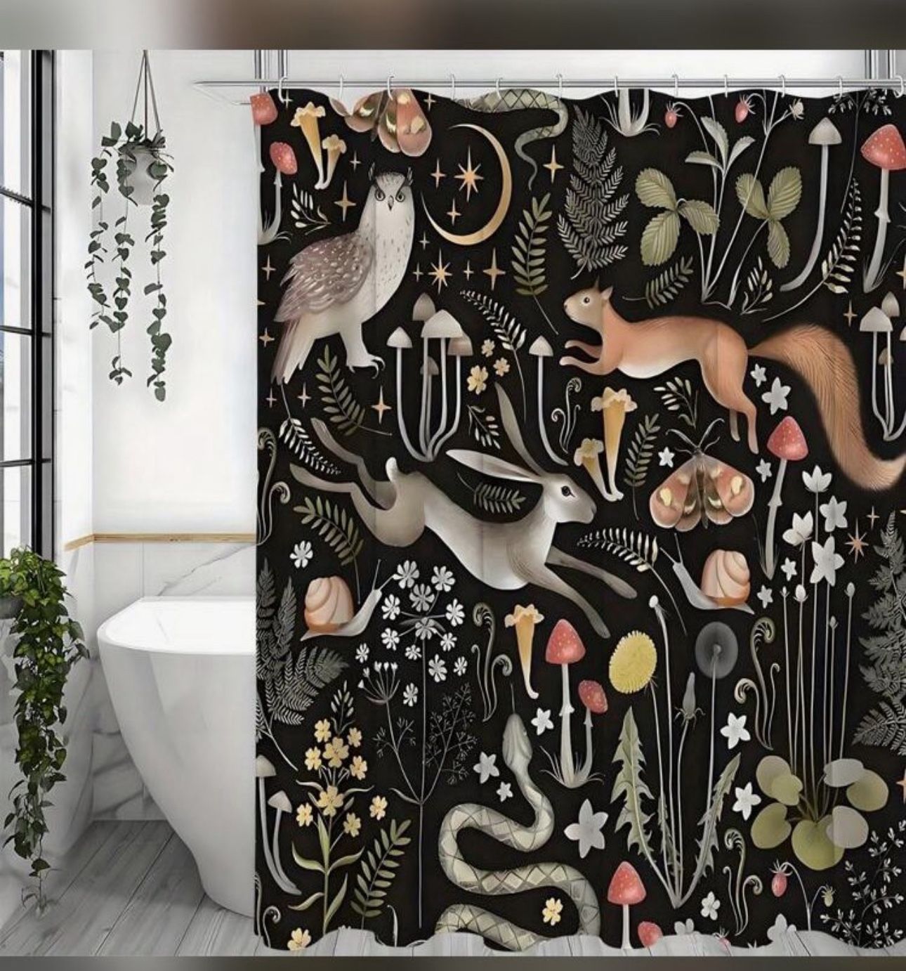 Whimsical Woodland Forest Shower Curtain