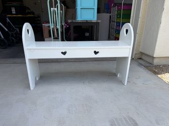 Kids heart bench